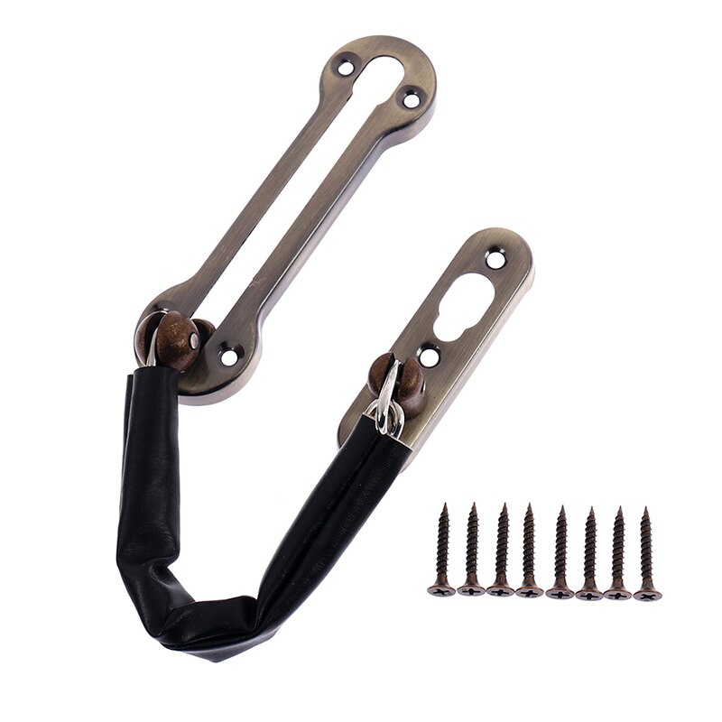 Anti-theft Stainless Steel Hotel Door Chain Latch Safety Guard Security Lock: Bronze
