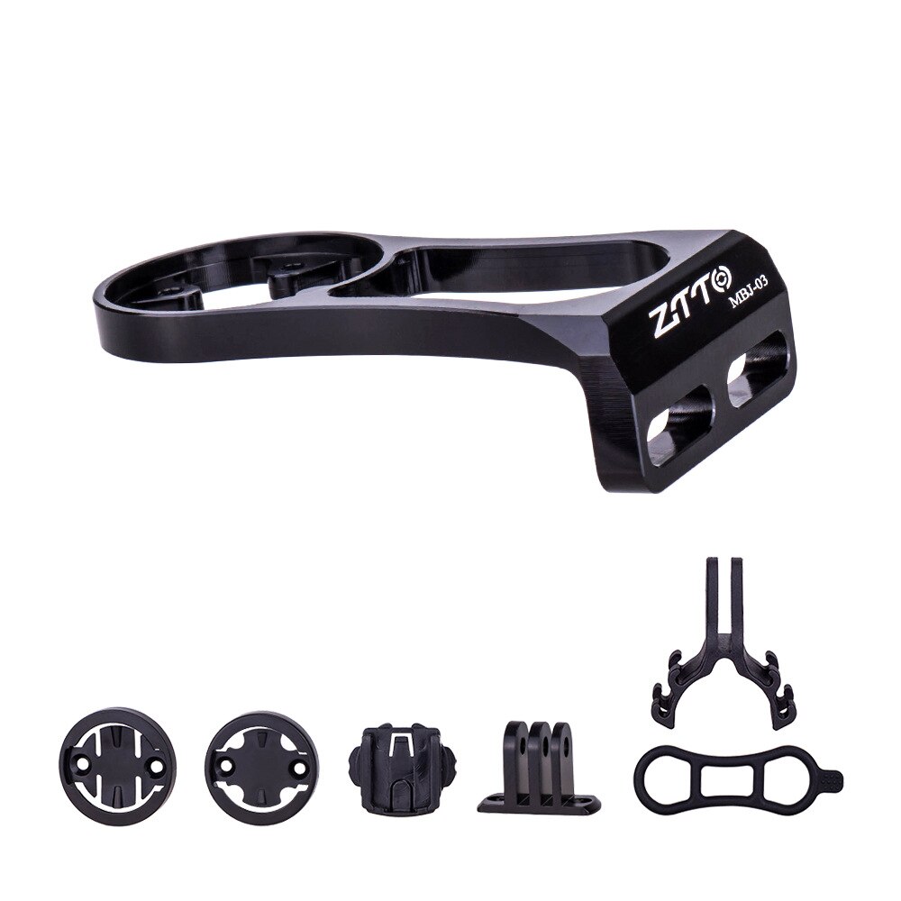 Ztto Bike Computer Camera Houder Stuur Extension Mtb Road Fiets Stopwatch Gps Houder Voor Garmin Bryton Cateye Gopro Mount: black