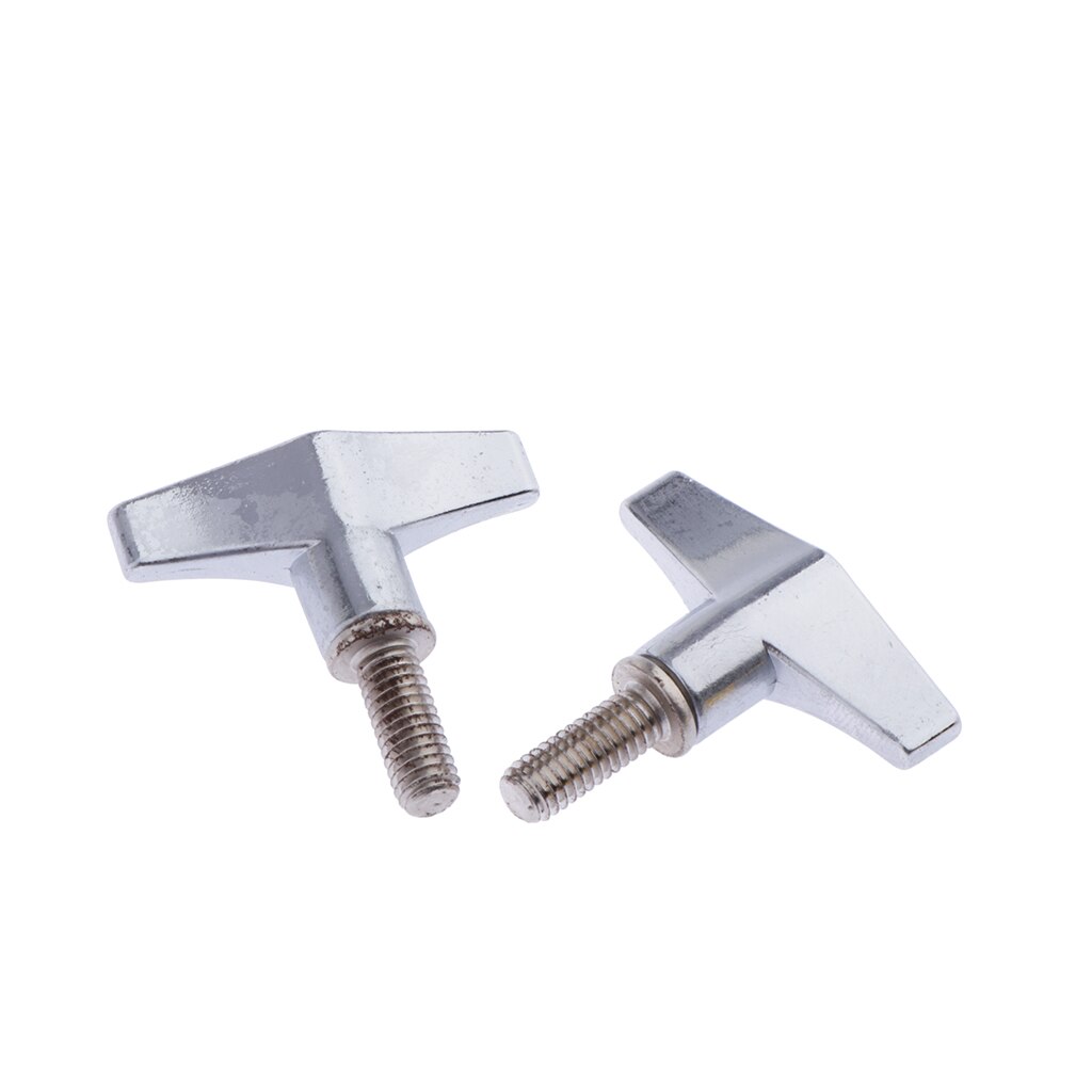 2 stk sinklegering trommelstativ vingemutter trommel cymbal stativ vingemutter skrue  m6