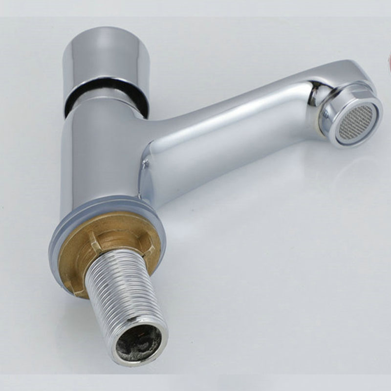 Gezichtswastafel Zelfsluitende waterbesparende kraan Badkamer Wastafel Koudwaterkraan Vertraging Knop Sectie Kraan Badkameraccessoires