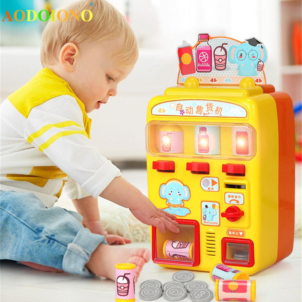 Children&#39;s Toy Vending Machine Simulation Shopping House Set 0-3 Years Old Baby Game Toys Give Children The Best House