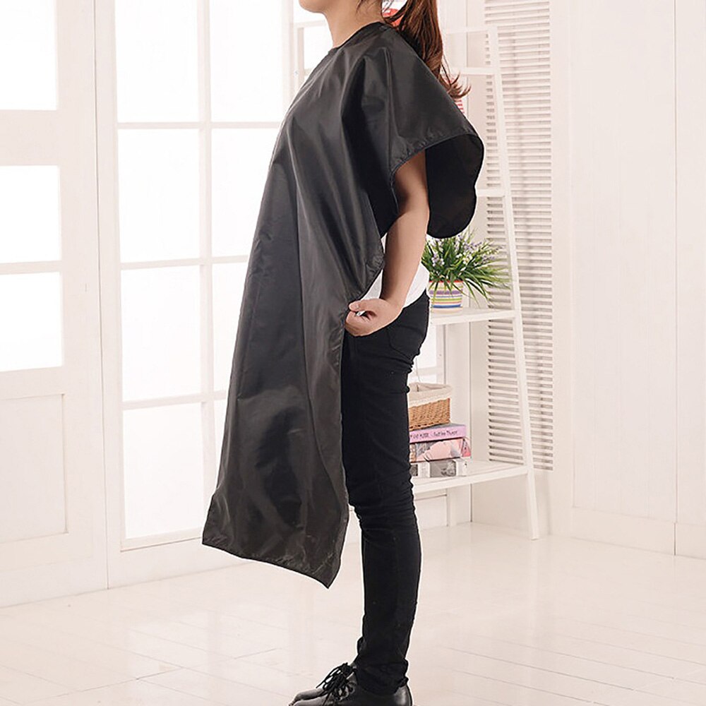 Peluquería corte de pelo Barbero capa para salón de belleza impermeable envoltura de nylon peluquero delantal capa de peluquería proteger vestido negro