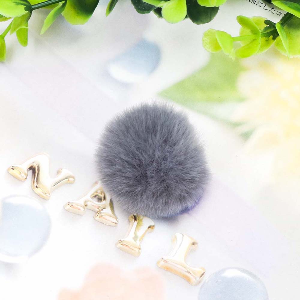 10 stk / posere 3-6cm pomponger fluffy plysjball mykt kunstig hår ball farge pompong diy sko lue bag klestilbehør: 4 cm grå