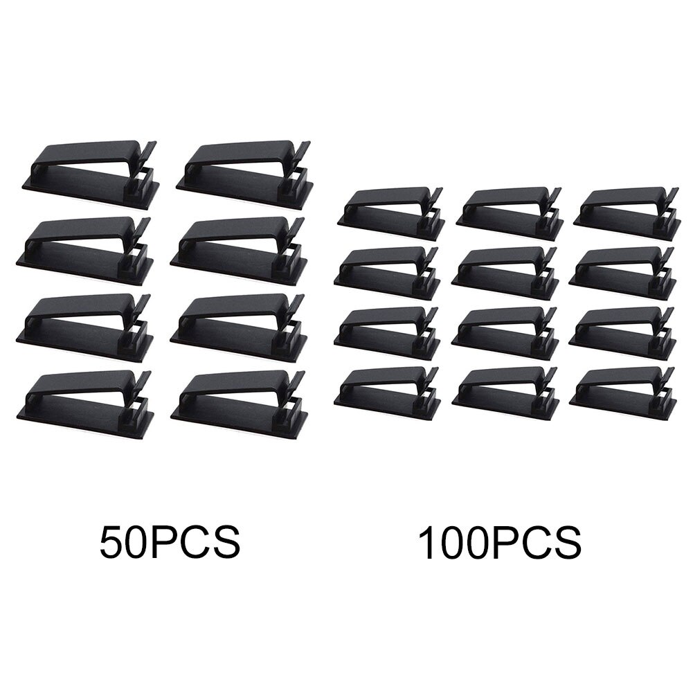 50 Pcs Wire Organisers Cable Management Clip Network Self Adhesive Fasteners Multipurpose Home Office Fixed Wall Holder Snap On