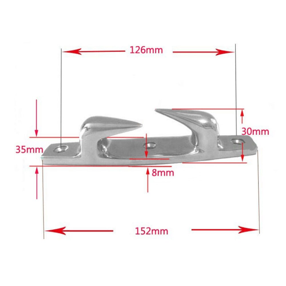 1Pair Stainless Steel 316 Marine Handed Fairleads Skene Cleats Boat Hollow Cable Guide 114/152MM
