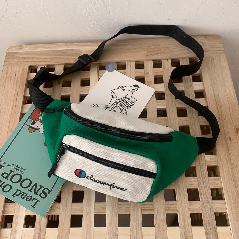Messenger bag kvinnlig vild ins hip hop port stil bröstväska väska midjeväska kvinnlig ins: Grön