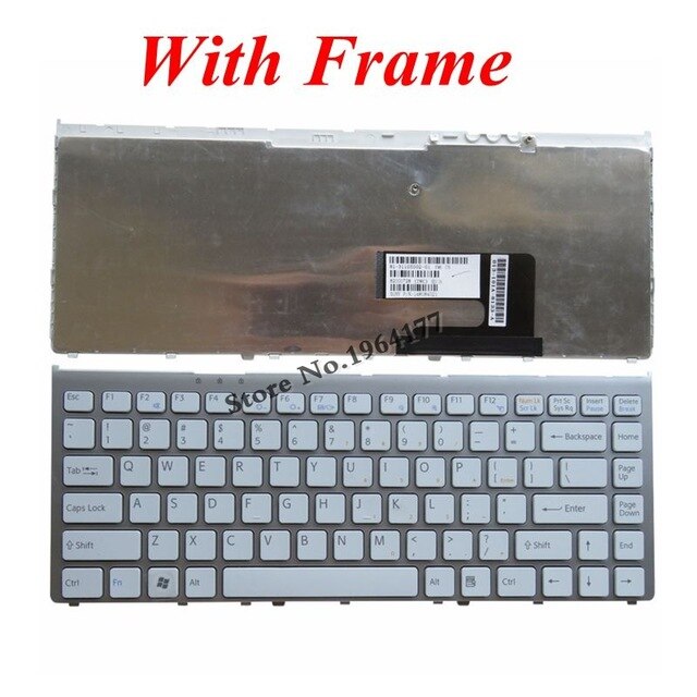 Us Keyboard Voor Sony Vaio VGN-FW Vgn Fw Serie Met Zilveren Laptop Toetsenbord: Grey