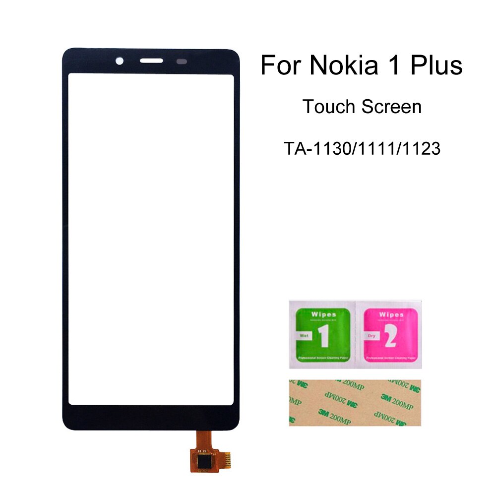 For Nokia 1 Plus Touch Screen Digitizer For Nokia 1 Plus TA-1130 1111 1123 Touch Glass Panel Sensor Phone Replacement Parts: Black