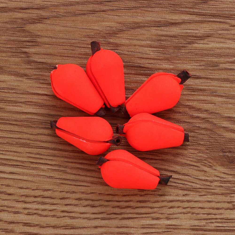 6 stk/sett snap-on fluefiske bobbers flytebøye streik indikator oval fiske flyter perler karpe fiske tilbehør
