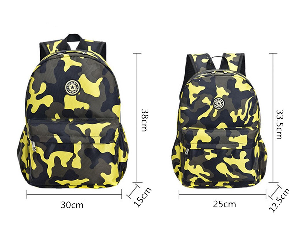 Venda quente camuflagem criança mochilas sacos do jardim de infância estudantes da escola bonito impressão oxford mochila crianças saco sacos de escola 2 tamanhos