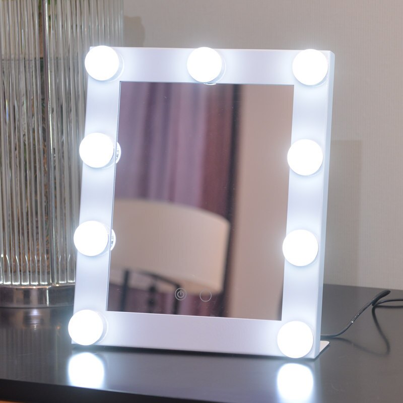 Hollywood Style Lighted Makeup Mirror with Lights Cosmetic Beauty Vanity Mirror Dimmable led Bulbs Make-up Mirrors