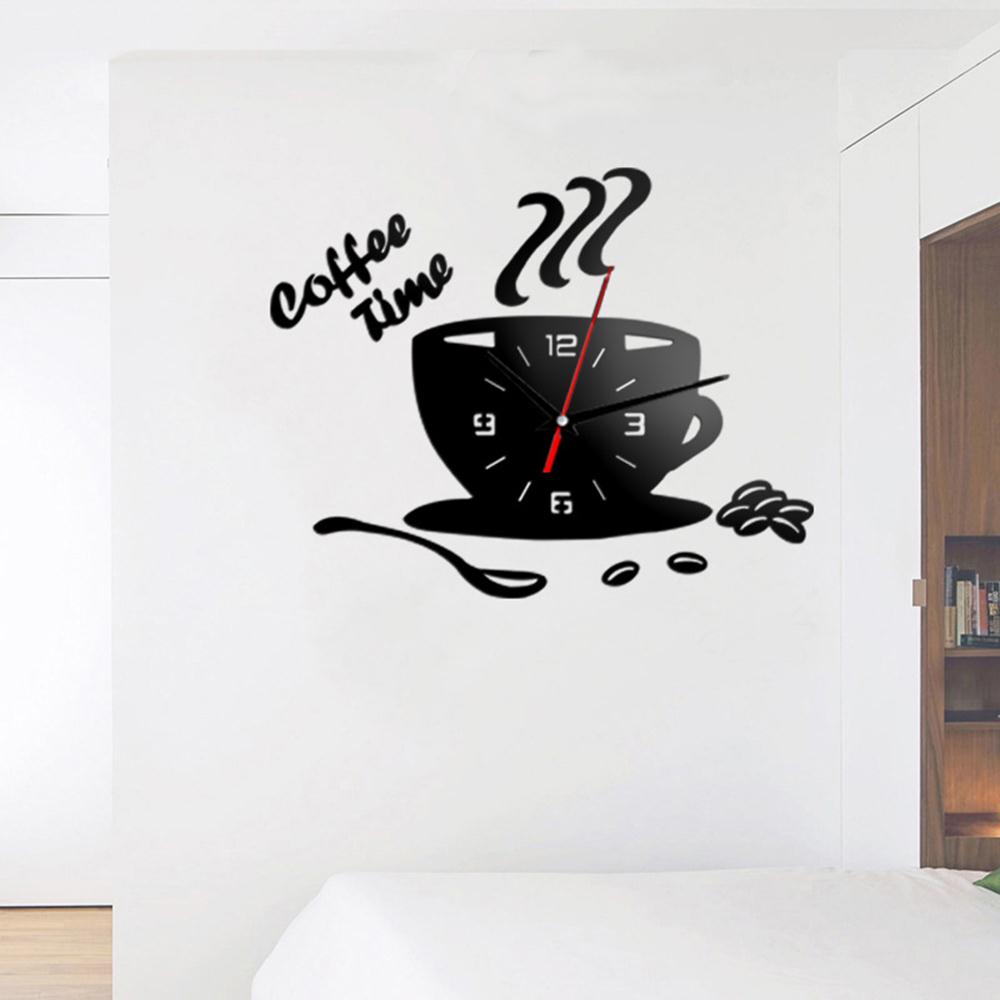 DIY Quiet 3D Clock Mirror Clock Wall Clock Home Decor Interior Livingroom Office Windows Silent