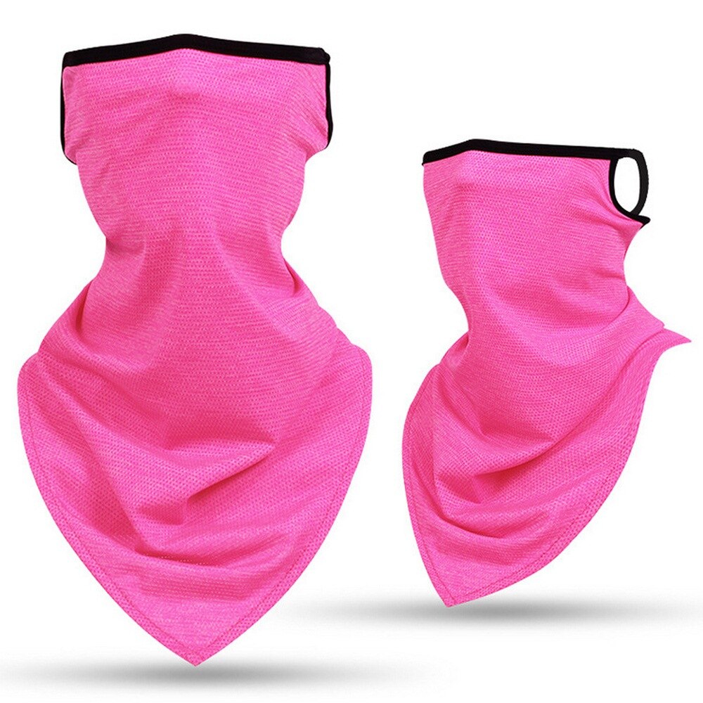 Atmungsaktive Reiten Maske Spiel Sturmhaube Winter Kragen Lätzchen draussen Reiten Winddicht Sonnencreme Gesicht Maske Gesicht Handtuch: Rose rot