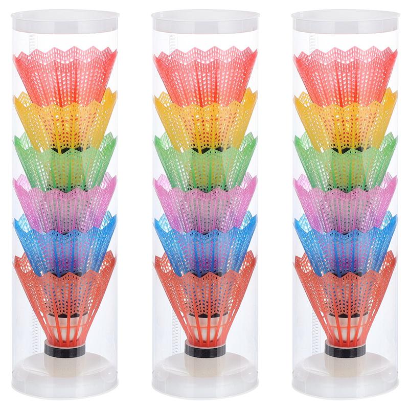 18pcs Practical Plastic Badminton Training Shuttlecock Badminton For Home