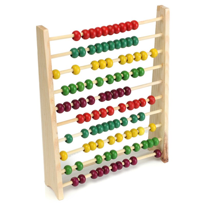 100 Kralen Houten Abacus Tellen Aantal Voorschoolse Kid Math Leren Onderwijs Speelgoed Tellen Kralen Wiskunde Leren Educatief Speelgoed