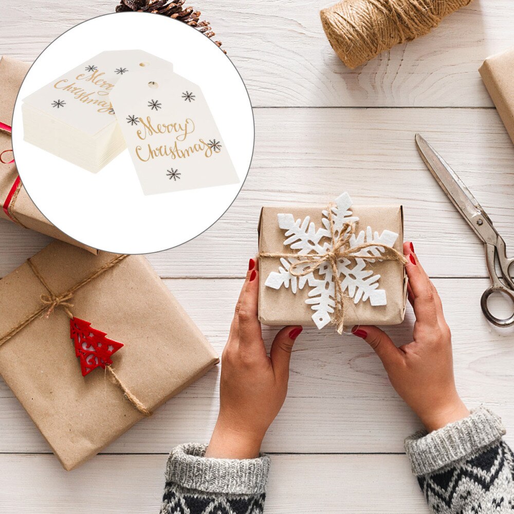 100 st jul diy taggar god jul bokmärke jul små kort