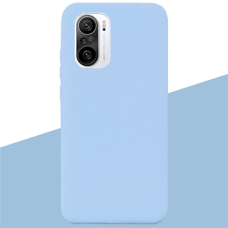 For Xiaomi Poco F3 Case Silicone Back Cover Phone Cases for Poco F3 Case Soft TPU Shockproof Pocof3 f 3 Silicone Case Coque: 13 Light Purple