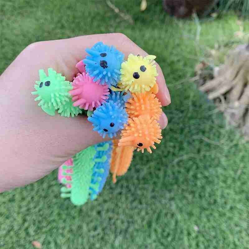 Creativo scaltro Divertente sfogo bruco Giocattolo Elastico Giocattolo Bruco Giocattolo di Decompressione Adulto Strumento Alleviare Lo fatica Calma Giocattolo