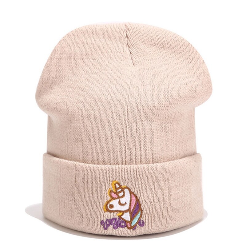 SchöNe Einhorn Mütze Mädchen Frauen Winter warm Hütte Nizza Weiche Gestrickte Hüte Winter Hütte Mütze für Frauen Mädchen