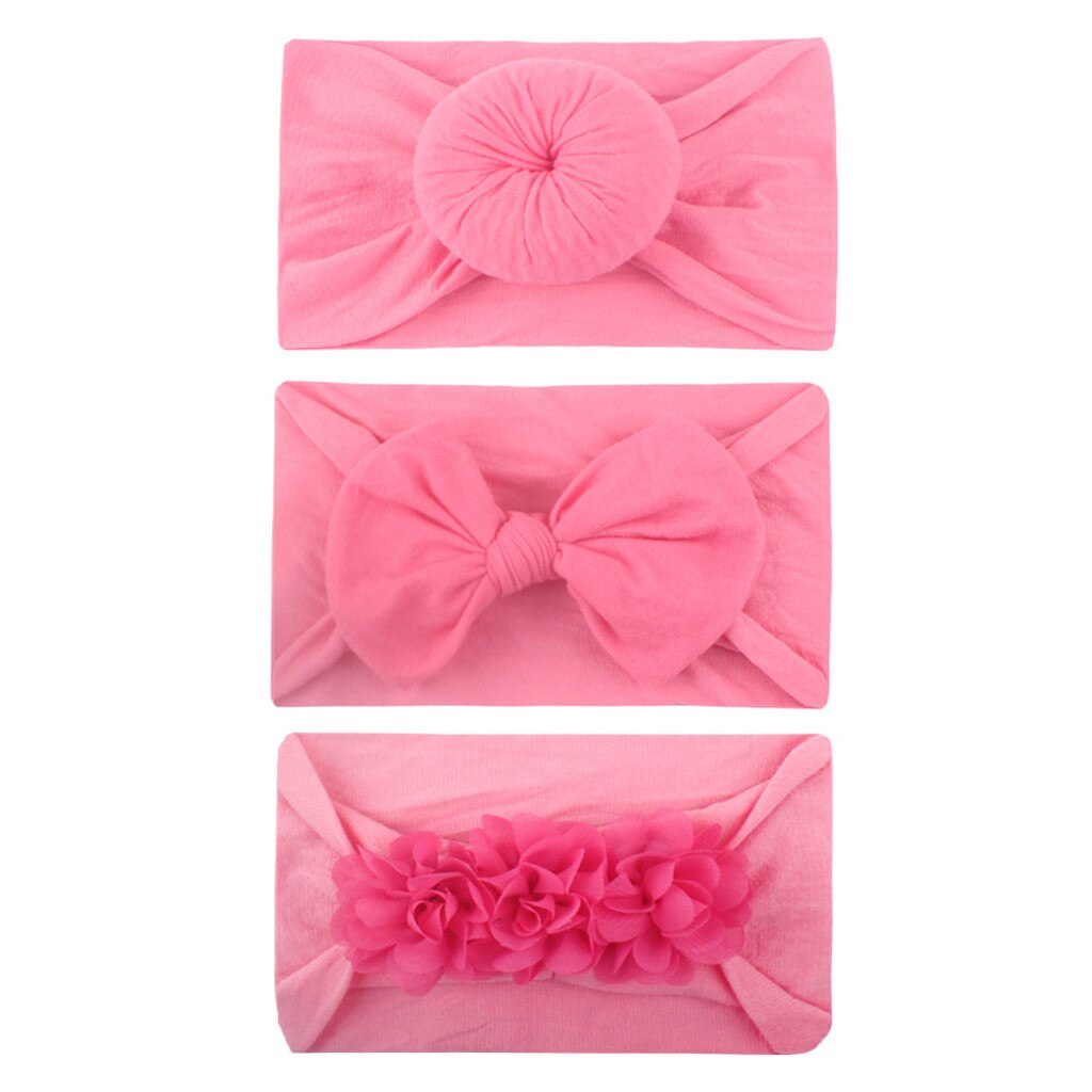 Cute Headband Newborn Girls Baby Toddler Turban Solid Headband Hair Band Bow Comfortable Accessories Headwear Резинки Для Волос: J