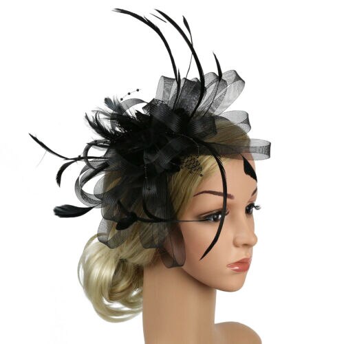 Womens Sinamay Fascinator Cocktail Party Hat Wedding Church Kentucky Derby Dress