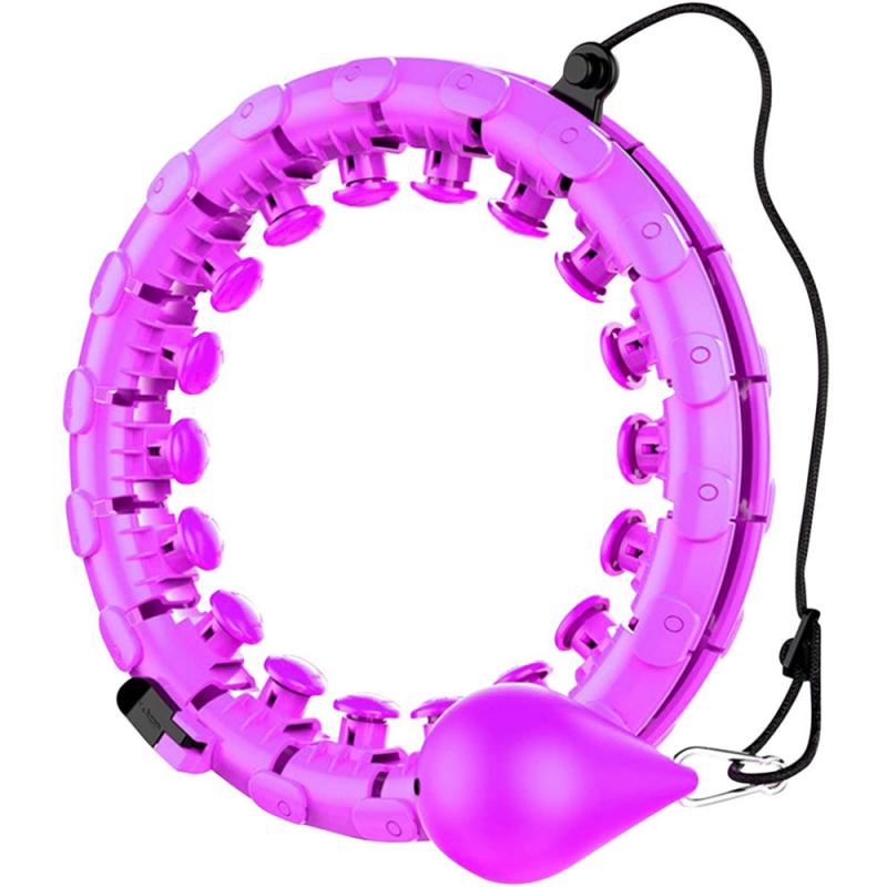 Fitness Smart Massage Hoop Yoga Detachable Hoops Lose Weight Sports Not Removable Sport Hoops Yogas Thin Waist And Abdomen: Purple