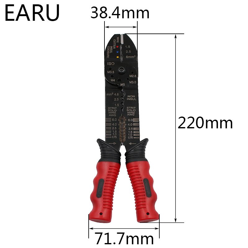 Multitool Crimping Pliers Electrical Terminals Combination Multi Tool Wire Stripper Cut Alicates Electricos FS-051