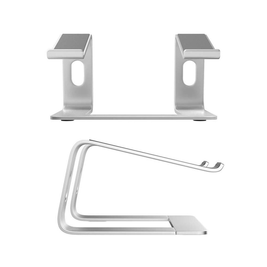1 stk. aluminiumslegeret bærbar pc-stativ forhøjet stativ computer desktop metalbase køleholder bærbar stativ