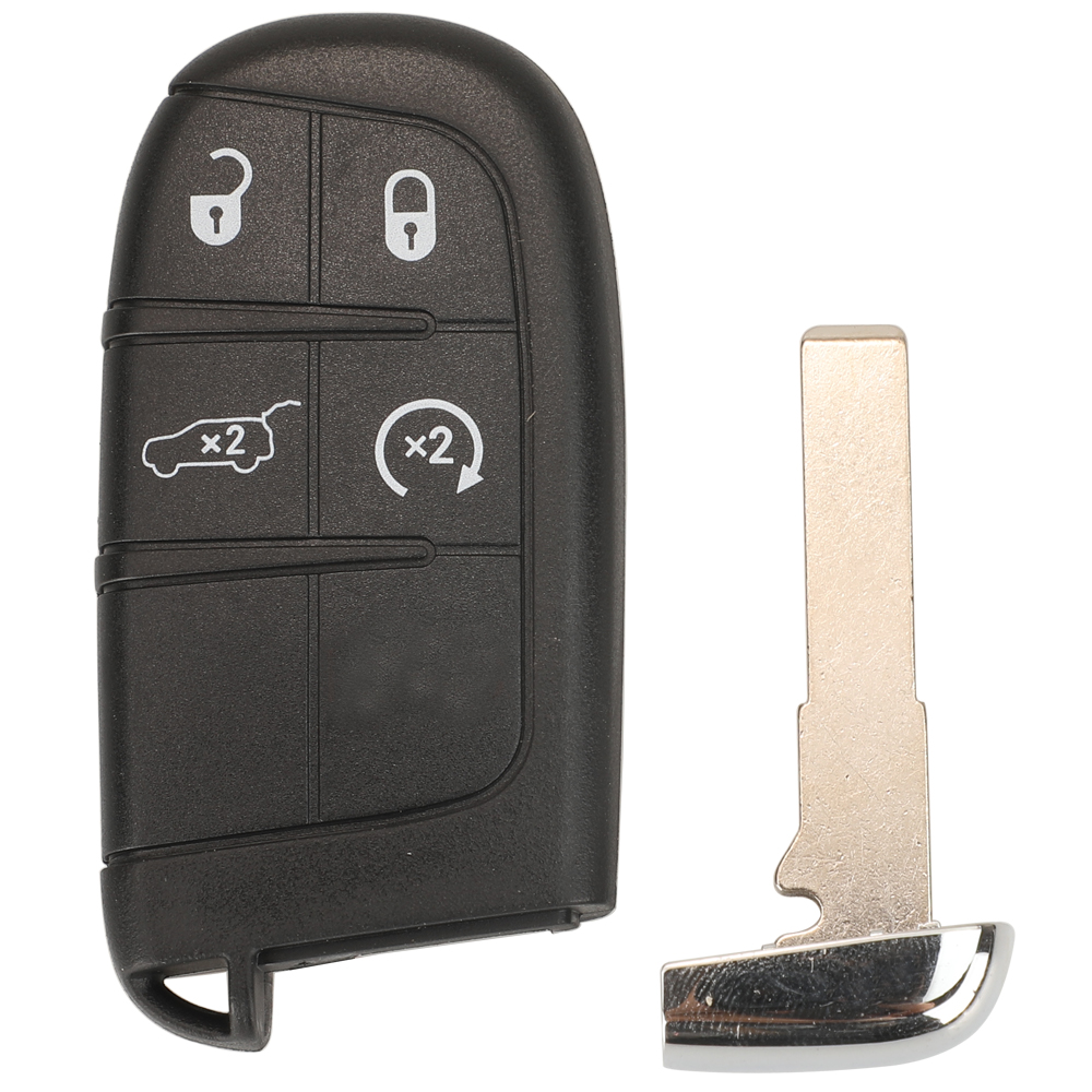 Jingyuqin 10 Uds SIP22 2/3/4/5 botones carcasa de llave a distancia de coche para Jeep Renegade Compass Auto SUV funda inteligente de entrada sin llave Fob: Rojo