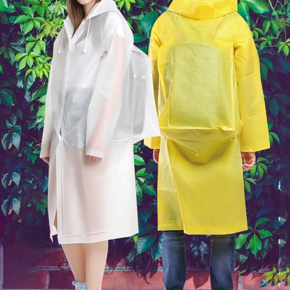 Rainproof Protective Isolation Gown Thickened Waterproof Rain Poncho Coat Adult Clear Transparent Camping Hoodie Rainwear Suit