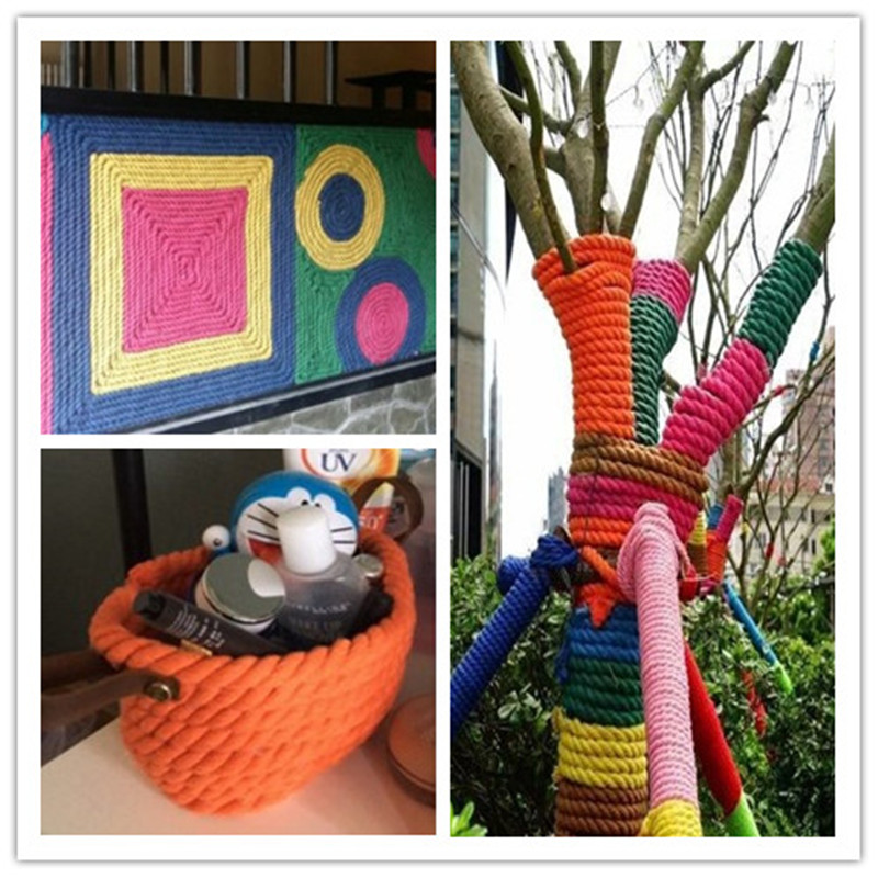 100% algodón, 10 metros, 3 partes, cordones de algodón retorcidos, 12mm, cuerda de decoración artesanal DIY, cordón de algodón para bolsa, cinturón con cordón, 20 colores