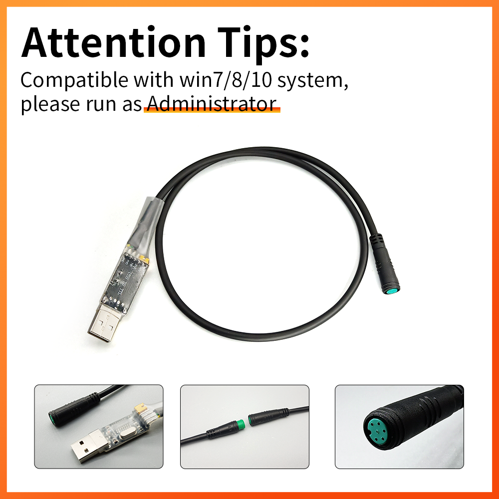 Bafang E-Bike Usb Programmeerkabel Aansluiten Computer BBS01/BBS02/Bbshd Mid Motor Te Veranderen Motor parameters