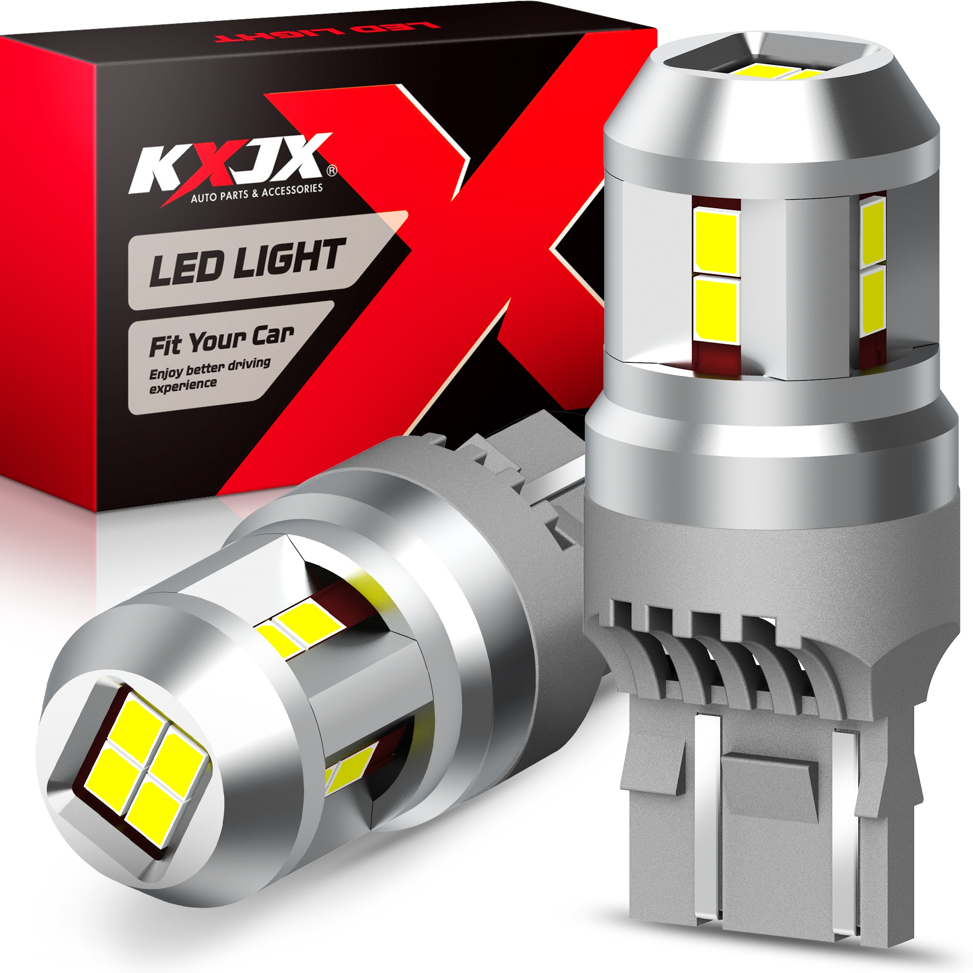 KXJX 2pcs 7440 WY21W W21W Led Canbus Car Bulbs 12V 3030SMD T20 LED 7443 W21/5W Led Backup Lights signal lights for honda civic