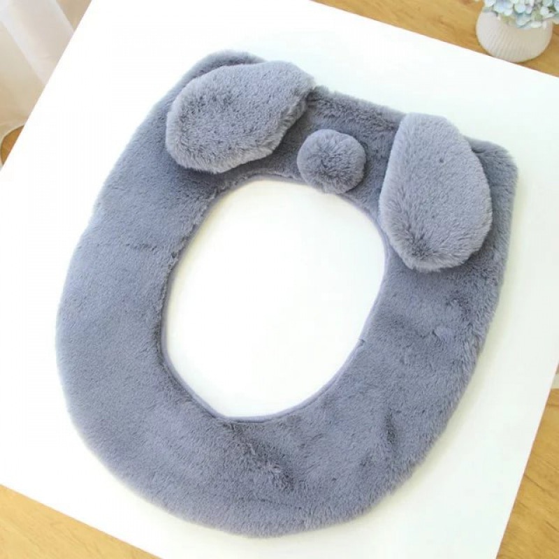 Totoro – housse de siège de toilette en peluche, ensemble de paillasson de salle de bain avec chat mon voisin: Style 4