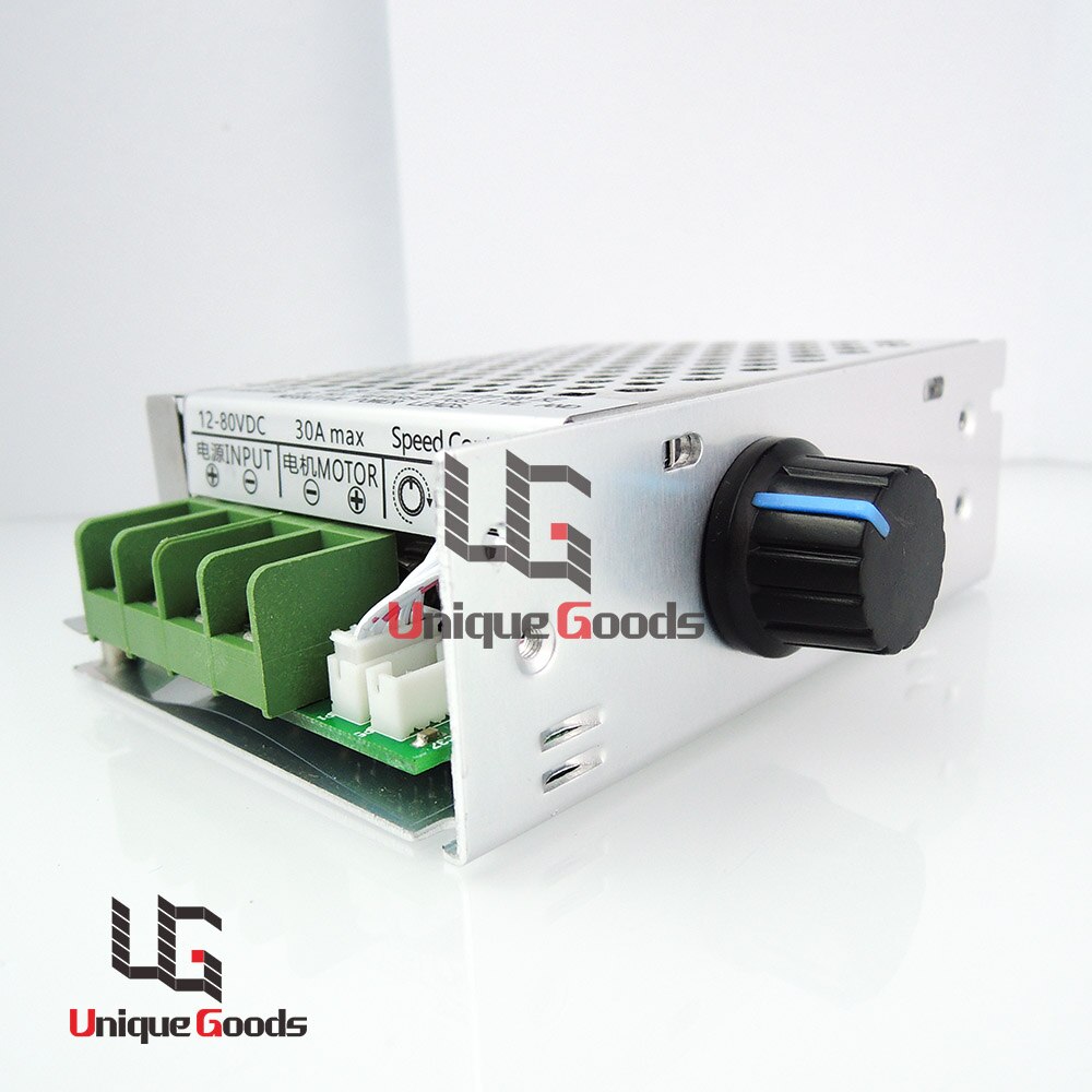 Fabriek Prijs! High Power 12 V-80 V DC 30A LED Digitale Display PWM HHO RC Motor Speed Controller