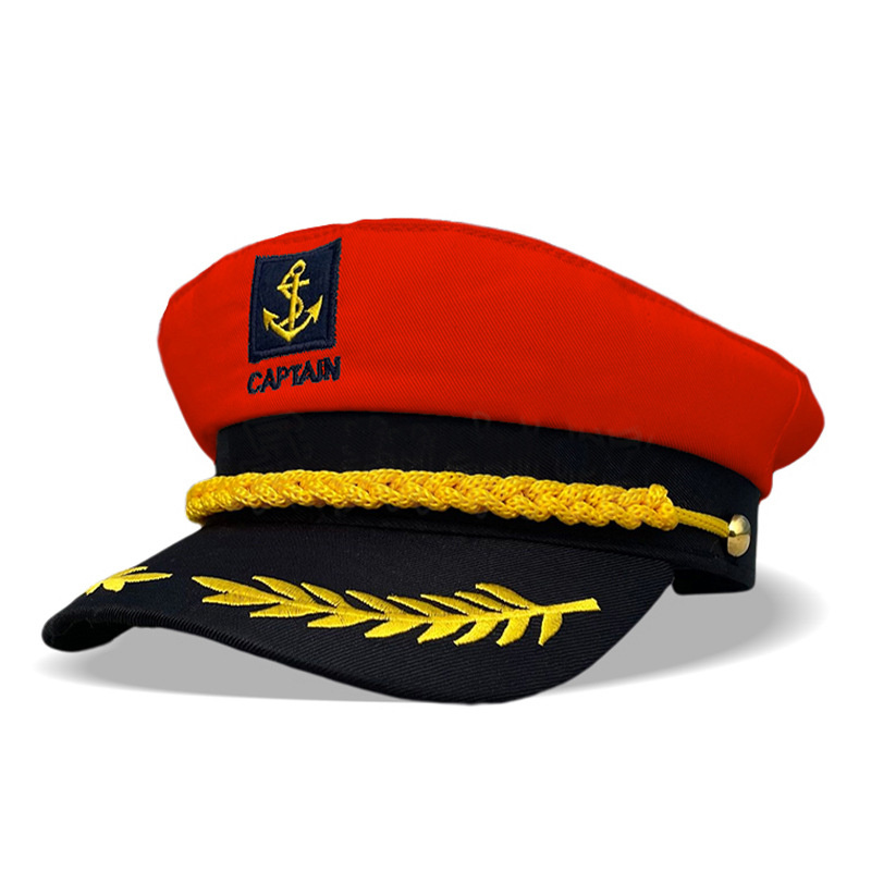 Sombrero de capitán marinero yate para adultos, sombrero de ajustable para hombres y mujeres, vestido de baile de maquillaje, evento, excelentes accesorios elegantes: Verde