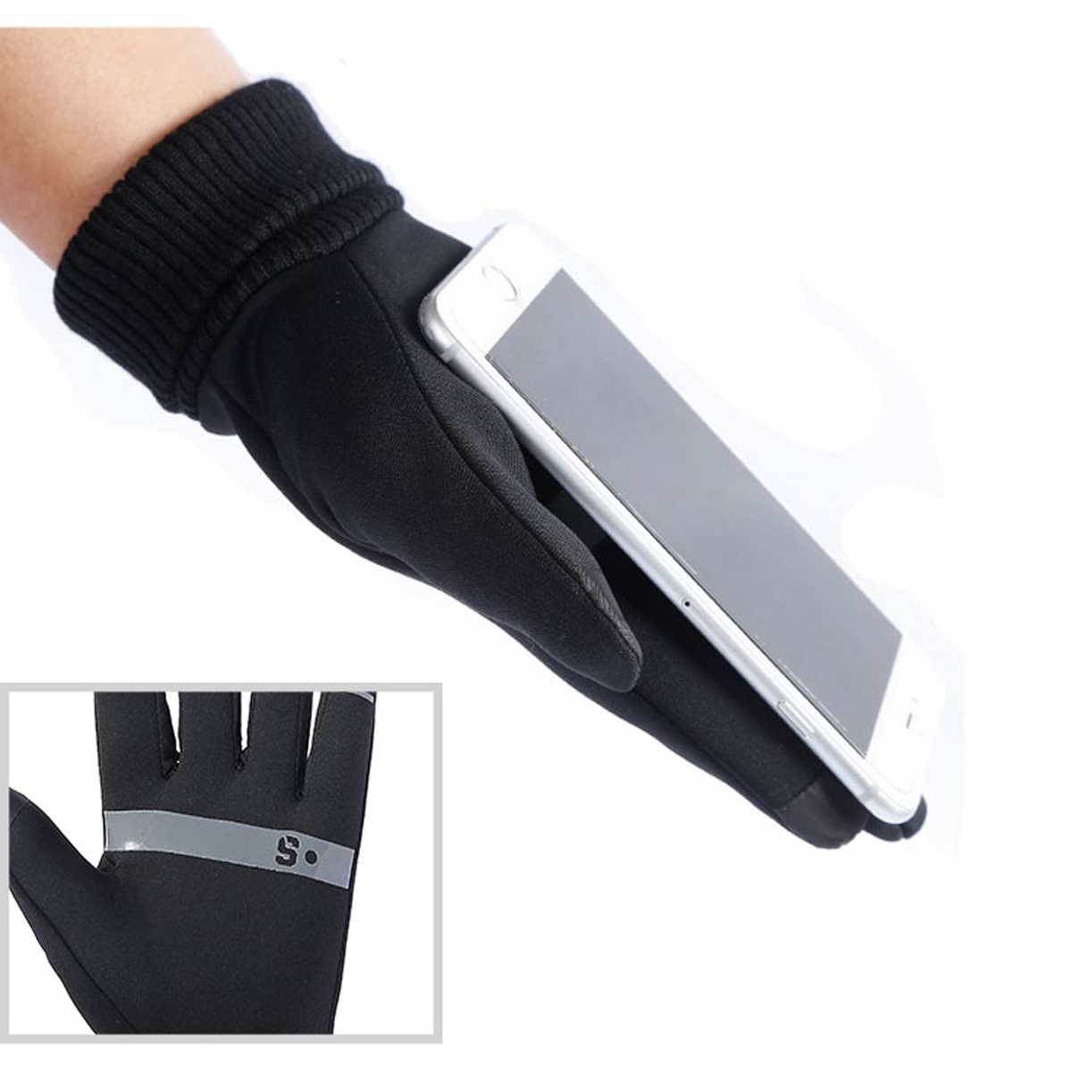 Luvas térmicas de lã para esqui, luvas unissex para snowboard e esqui, para neve, motociclismo, esqui, à prova d' água