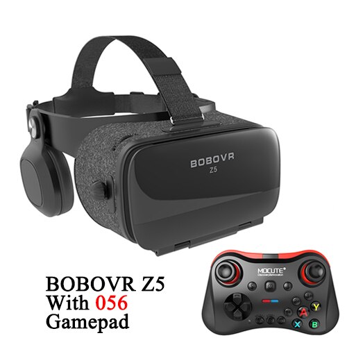 Original BOBOVR Z5 immersif réalité virtuelle casque stéréo 3D lunettes VR carton casque 120 FOV pour 4.7-6.2 'Smartphone: 056 Gamepad