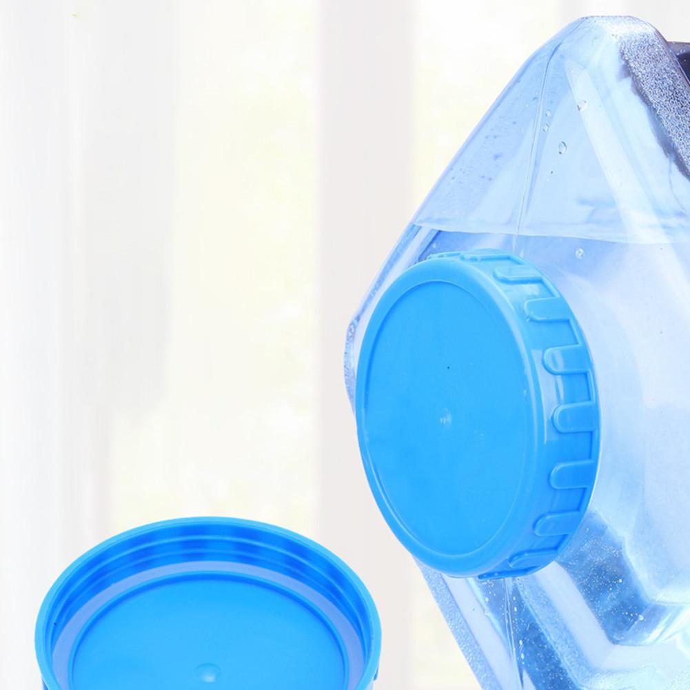 5L 7.5L PC Square Transparent Plastic Water Storage Bucket Container Car Self-driving Portable Portable Thicken Bucket With Cap