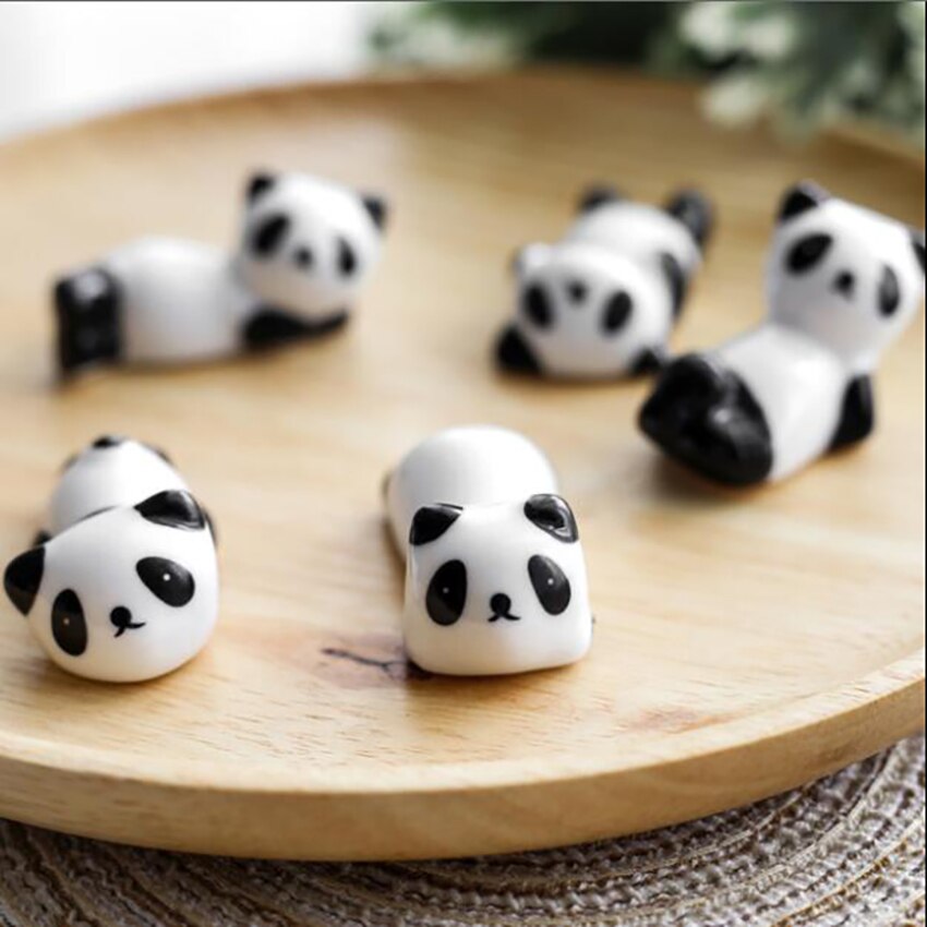 1 stuk schattige cartoon panda eetstokjeshouder keramische eetstokjesstandaard keuken servies voor eetkamer thuis