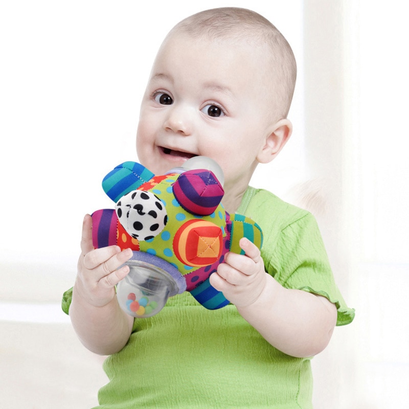 Baby Speelgoed Leuk Little Bell Baby Bal Rammelaar Speelgoed Ontwikkelen Kinderen Intelligentie Grijpen Activiteit Hobbelige Bal Voor Pasgeborenen 0- 6 Maand