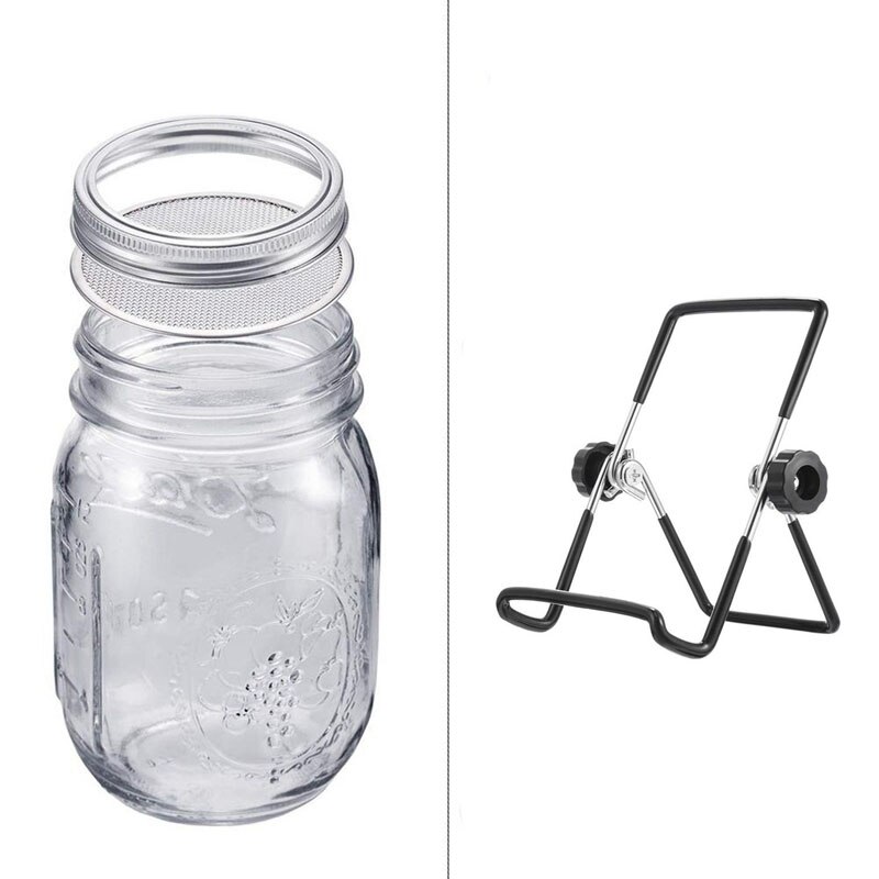 Germination Germination Cover Kit Sprouting Mason Jar 6 Pack Stainless Steel Sprouting Rack Wide Mouth Mason Jar