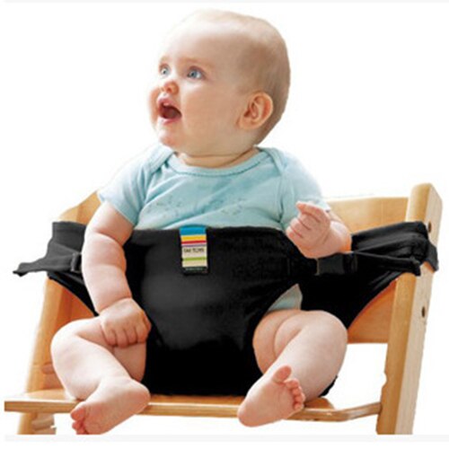 Baby matsal lunchstol / säkerhetsbälte / bärbar spädbarnsstol / matsal stolskydd / bebe seguridad: Svart
