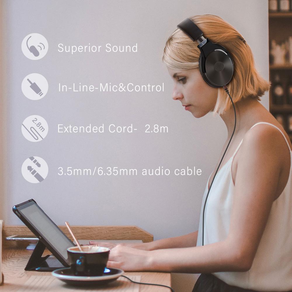 Oneodio Monitoring Studio HIFI Headset Over Ear Wired Headphone Studio DJ Headphones For Mixing Recording