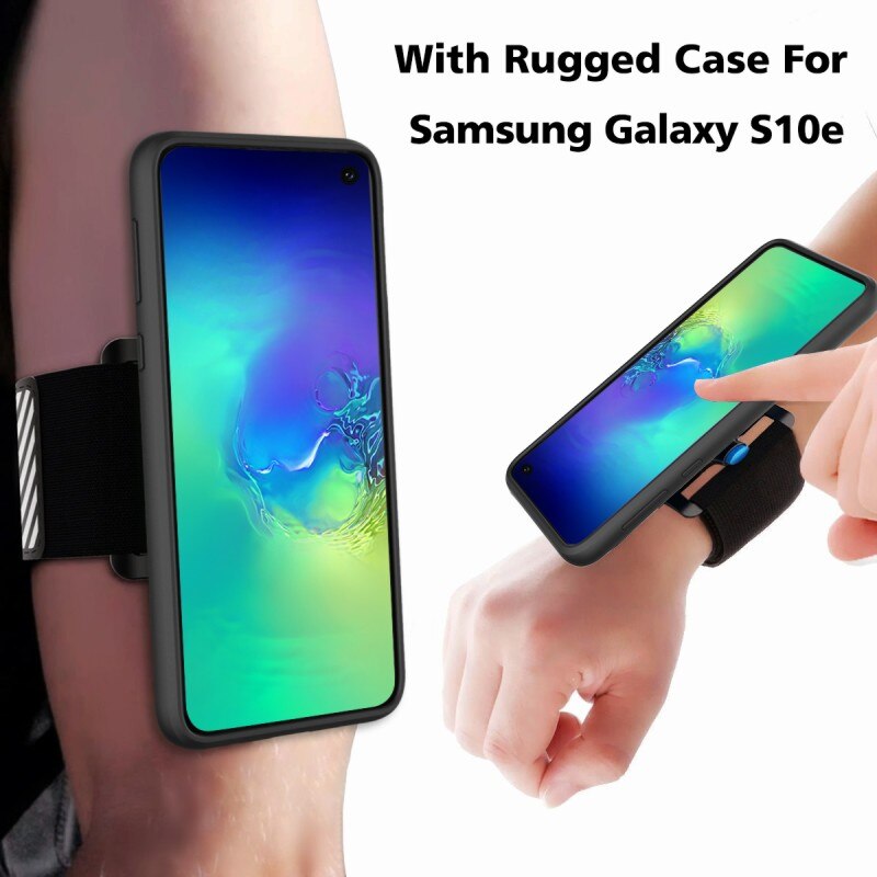 Running Armband Case for Samsung Galaxy S10 S10E S10+Plus, Detachable Wristband for Hiking Jogging Biking Workouts: COMBO-S10E