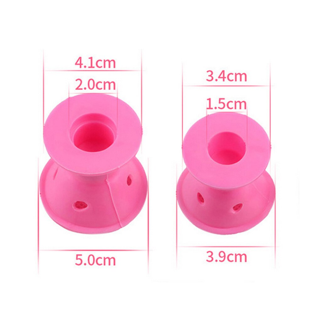 30 pz Del silicone Dei Capelli Bigodini Morbida Gomma Magico Cura Dei Capelli Rulli con Il Sacchetto Trasparente Casa salone Nessun Calore Arricciatura Dei Capelli strumenti per Lo messa in piega Fai da Te