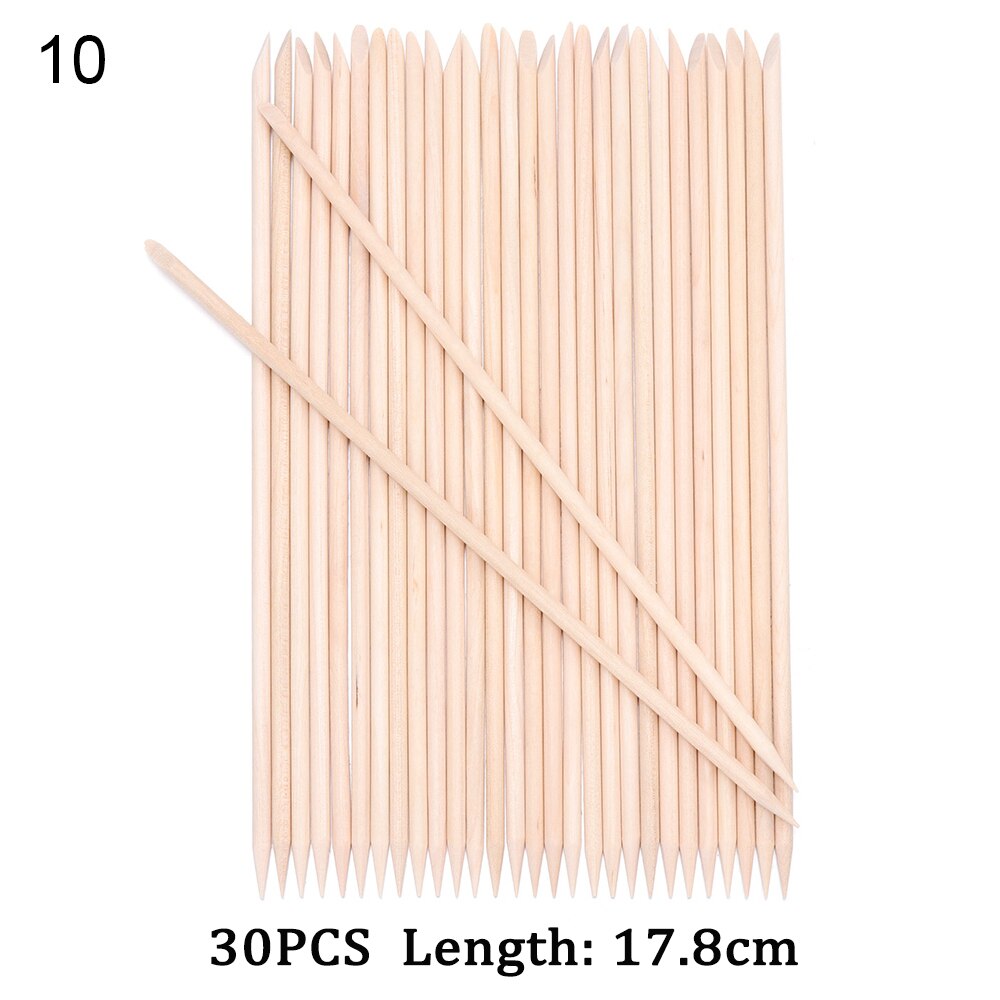 3 Sizes Orange Wood Sticks for Cuticle Pusher Cuticle Remove Tool forks for nails Manicures Tools 10/30/50/100Pcs/Set Whosale