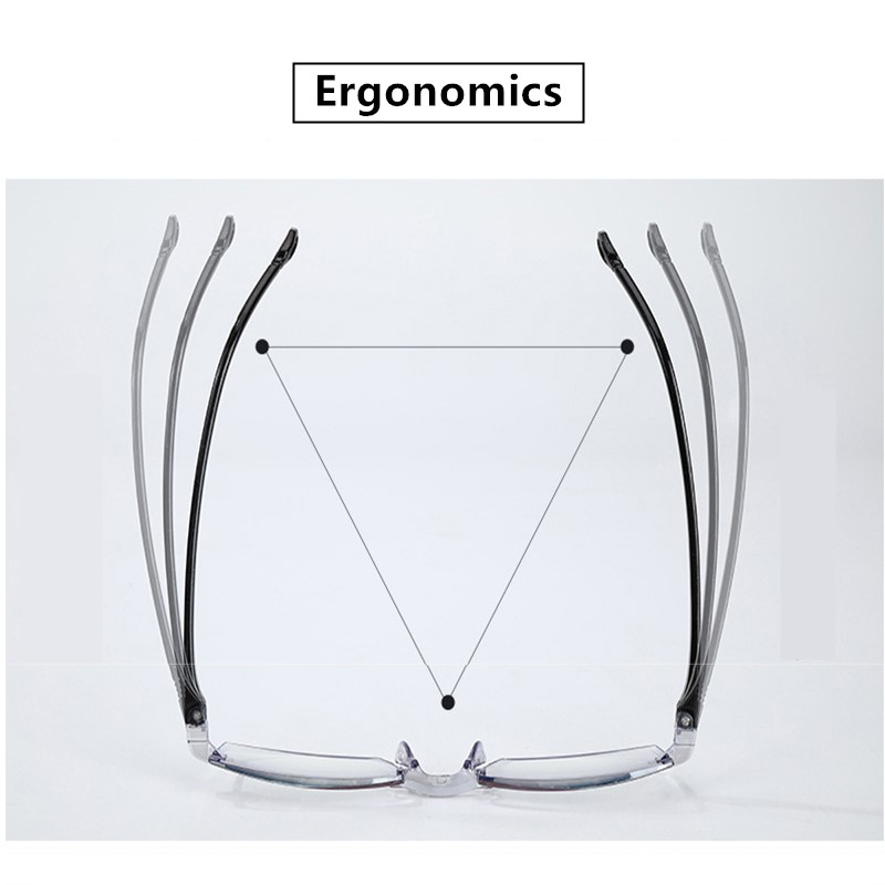 Rimless Cutting Bifocal Reading Glasses Women MenAnti Blue Light Blocking Square Presbyopic Glasses Diopters +1.0 To +4.0