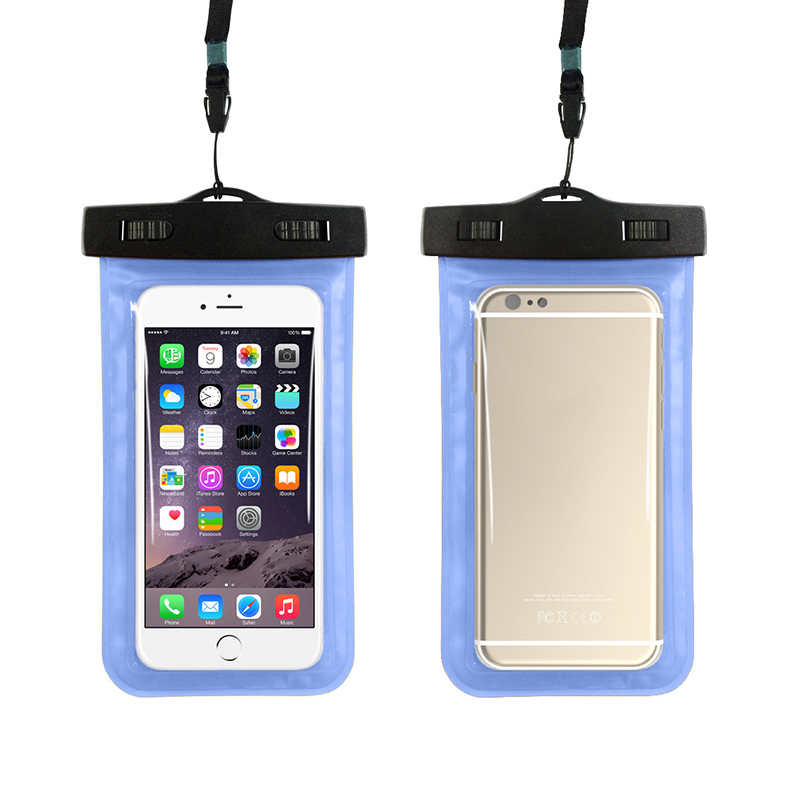 Wasserdicht Telefon fallen Tasche für iPhone SE 11 XS Max XR Samsung PVC Schwimmen Wasserdichte Tasche Unterwasser Telefon fallen für iPhone 11 XR: Blau