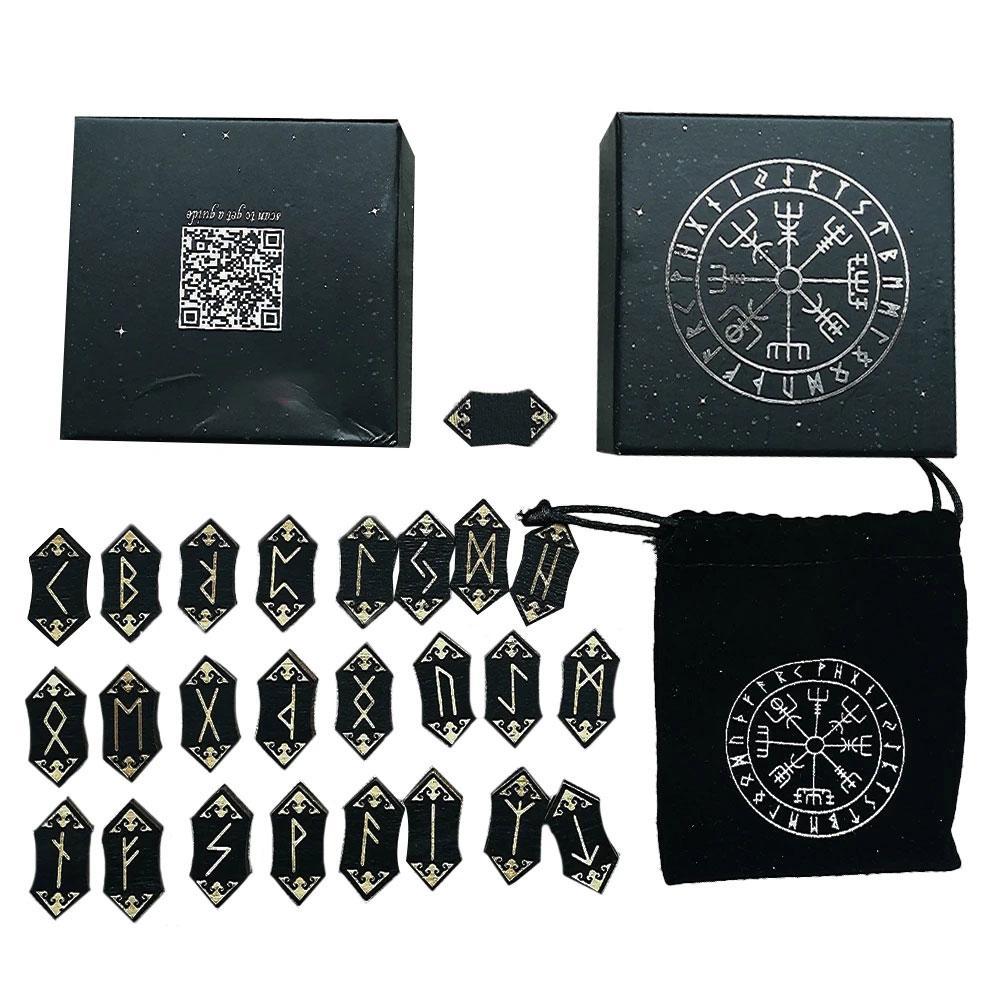 Kawaii Handgemaakte Houten Nordic Rune Card Set Rune Stenen Rune Runen Lege Opslag Kaarten Tas Waarzeggerij Collectie Rune